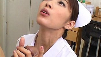 Japanese nurse handjob cumshot