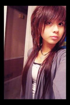 Chinese girl long haircut