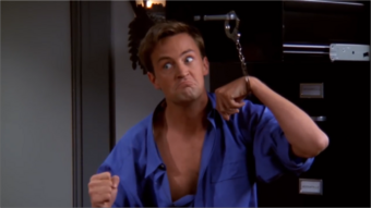 Chandler caught being dirty while