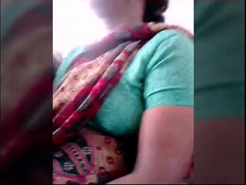 Southindian TAMIL Aunty's Boobs pressed with Blouse by her Partner.