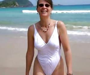 Amazing Wife Blowjob on the Beach - She is a lovely whore on camera!