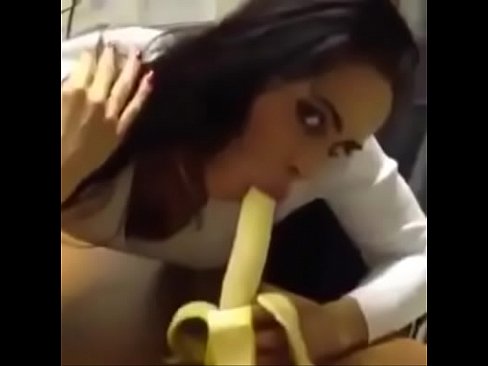 Asian banana blowjob