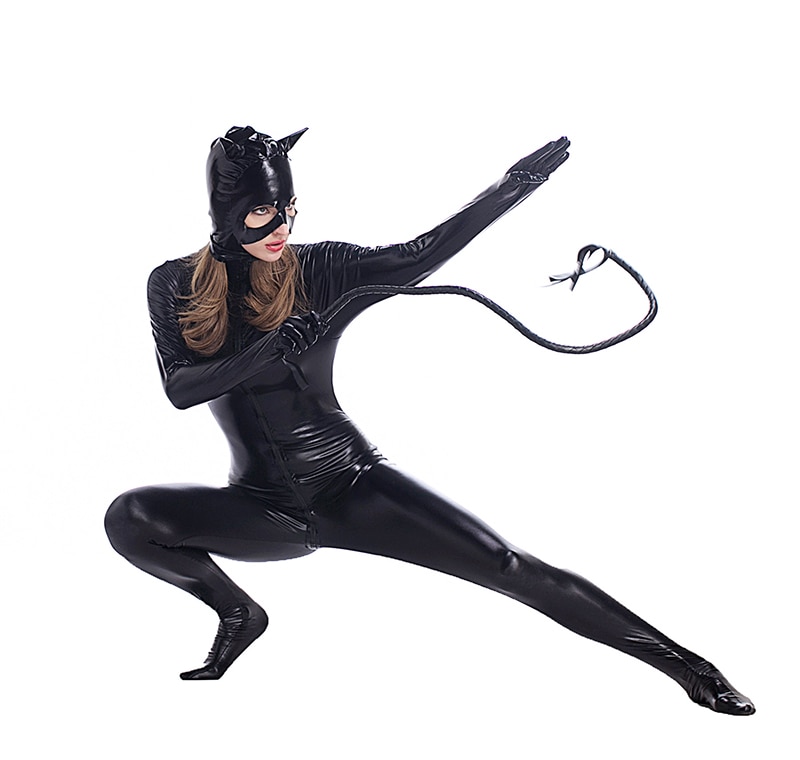 Spike reccomend flexible zentai masked girl takes