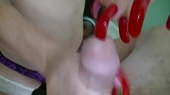 Jetta reccomend purple long nails peehole insertion