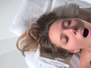 best of Beauty gets massage while screaming russian