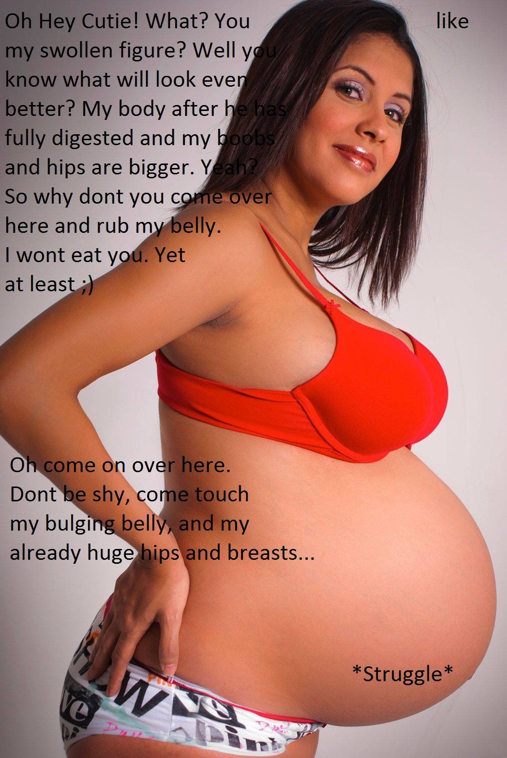 Sexy naked vore belly