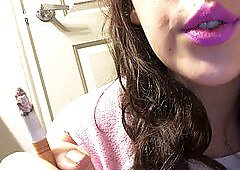 Rainbow reccomend sexy teen smoking purple lipstick